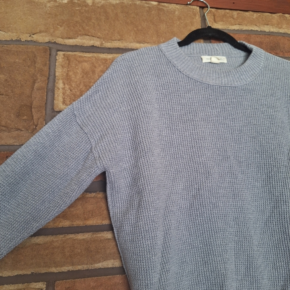 Treasure & Bond Grey Thermal Knit Sweater Small - Picture 3 of 8